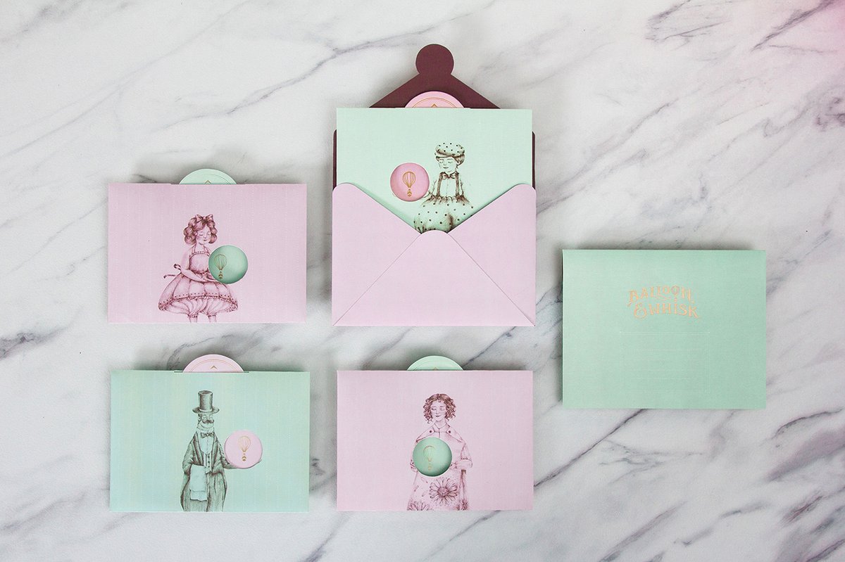 蛋糕店（食品）品牌vi設(shè)計(jì)—Balloon and Whisk 插圖賞析，vi設(shè)計(jì)，視覺(jué)形象vi設(shè)計(jì)，食品vi設(shè)計(jì)，包裝設(shè)計(jì)，蛋糕店品牌vi設(shè)計(jì)，vi品牌策劃，深圳vi設(shè)計(jì)，左右格局