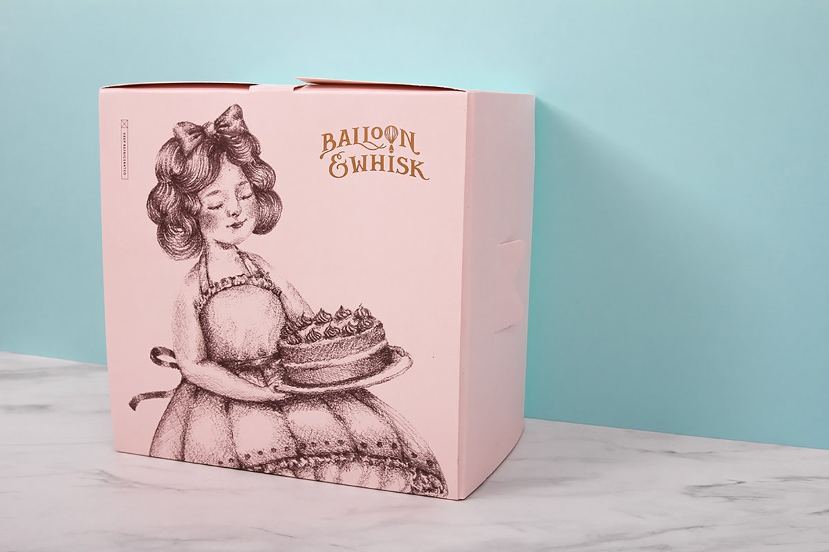 蛋糕店（食品）品牌vi設(shè)計(jì)—Balloon and Whisk 插圖賞析，vi設(shè)計(jì)，視覺(jué)形象vi設(shè)計(jì)，食品vi設(shè)計(jì)，包裝設(shè)計(jì)，蛋糕店品牌vi設(shè)計(jì)，vi品牌策劃，深圳vi設(shè)計(jì)，左右格局