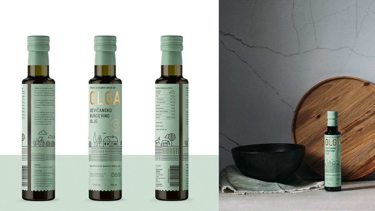 （餐飲）OLGA南瓜籽油品牌包裝vi設(shè)計(jì)欣賞，vi設(shè)計(jì)，包裝vi設(shè)計(jì)，餐飲品牌vi設(shè)計(jì)，餐飲vi設(shè)計(jì)，品牌包裝vi設(shè)計(jì)，品牌vi設(shè)計(jì)，vi品牌策劃，深圳vi設(shè)計(jì)，左右格局