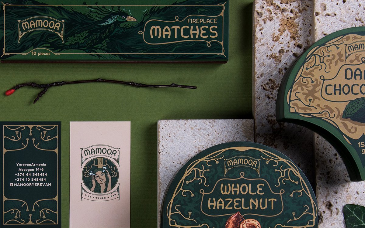 MAMOOR餐廳品牌vi設計——巧克力包裝盒的vi視覺標識，vi設計，餐飲vi設計，餐飲品牌vi設計，快消品vi設計，品牌標識vi設計，品牌vi設計，品牌策劃，深圳vi設計，左右格局