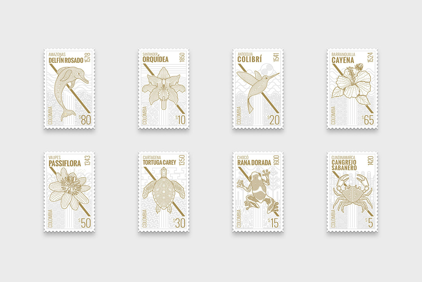 國外城市插畫郵票品牌vi設(shè)計案例，城市品牌vi設(shè)計，vi形象設(shè)計，深圳vi設(shè)計，左右格局