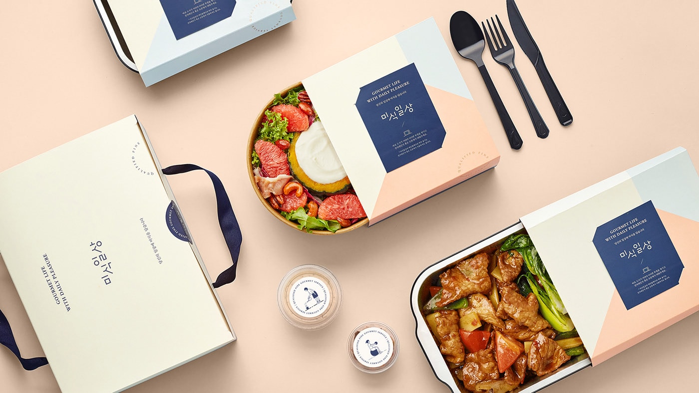 韓國知名食品零售企業(yè)VI設(shè)計(jì)——時(shí)尚包裝插圖設(shè)計(jì)，企業(yè)VI設(shè)計(jì)，食品VI設(shè)計(jì)，食品包裝設(shè)計(jì)，深圳VI設(shè)計(jì)，左右格局