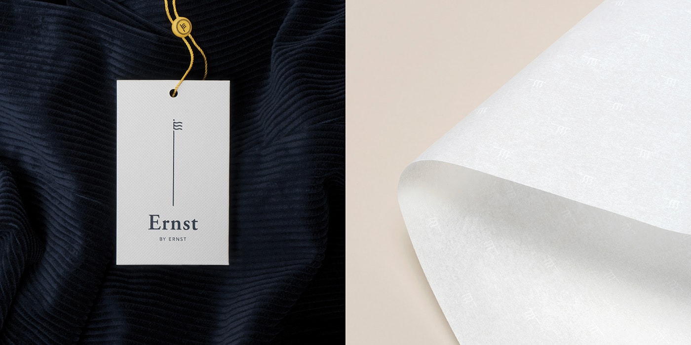 Ernst挪威經(jīng)典優(yōu)雅男裝品牌VI設計和包裝設計，服裝VI設計，服裝包裝設計，深圳VI設計，左右格局