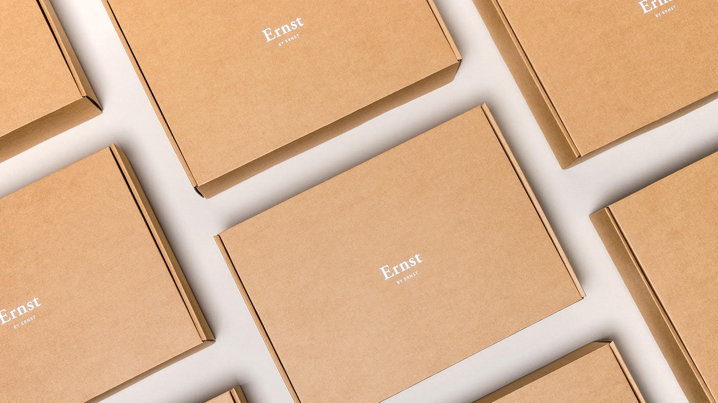 Ernst挪威經(jīng)典優(yōu)雅男裝品牌VI設計和包裝設計，服裝VI設計，服裝包裝設計，深圳VI設計，左右格局