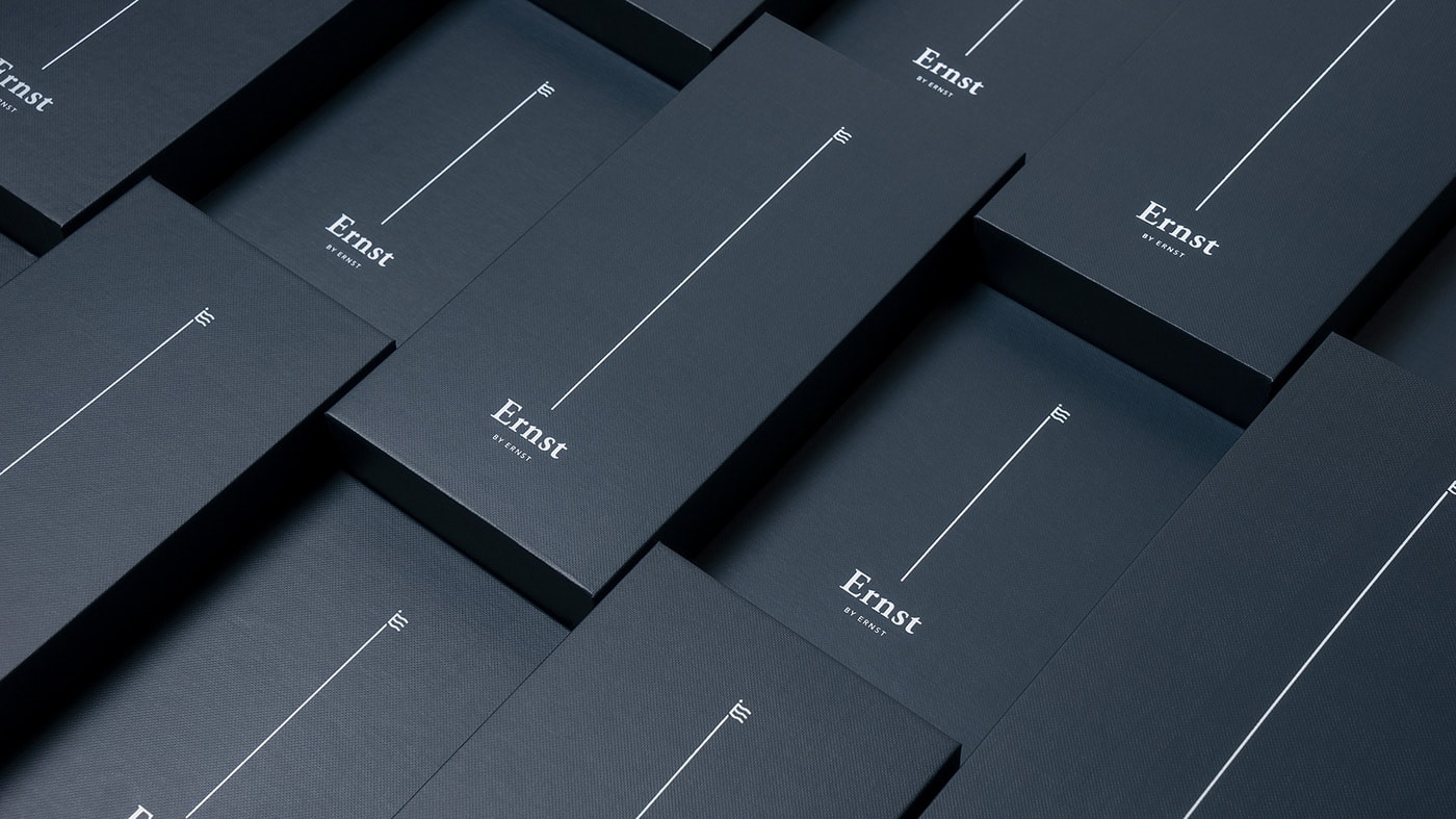 Ernst挪威經(jīng)典優(yōu)雅男裝品牌VI設計和包裝設計，服裝VI設計，服裝包裝設計，深圳VI設計，左右格局